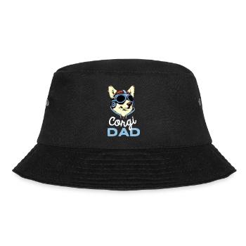 Corgi Papa Vintage Chien Papa Cadeau Welsh Corgi - Bob - noir - Devant - Lela (165cm)