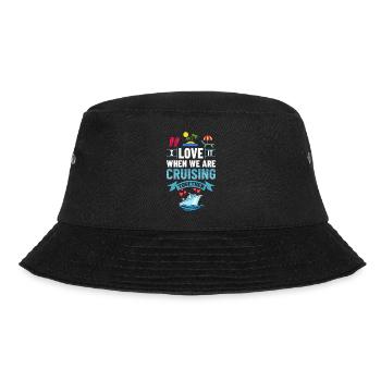 Kreuzfahrtschiff Reise Kreuzfahrt Kreuzfahrtreise - Bucket Hat - Schwarz - Vorne - Lela (165cm)