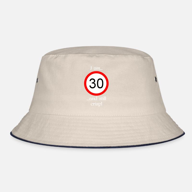 30 years and crisp script white Bucket Hat