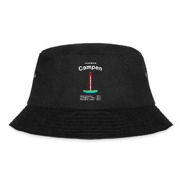 Leuchtturm Campen an der Ems Nordsee Handzeichnung - Bucket Hat - Schwarz - Vorne - Lela (165cm)