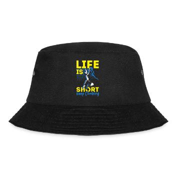 Life is short Climb further Boulderer B - Bucket Hat - black - Front - Lela (165cm)