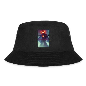Halloween Kürbis Monster - Süßes oder Saures - Bucket Hat - Schwarz - Vorne - Lela (165cm)