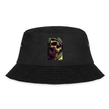 Skull Parrot Feather Skeleton - Bucket Hat - black - Front - Lela (165cm)