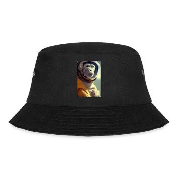 Monkey Animal Astronaut Space Space Universe 1 - Bucket Hat - black - Front - Lela (165cm)