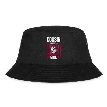 Cousin Thinks It's a Girl Gender Reveal Funny - Bucket Hat - black - Front - Lela (165cm)
