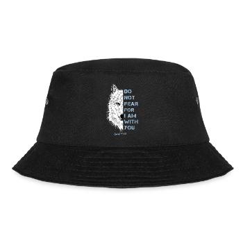 Religiöses Zitat - Bucket Hat - Schwarz - Vorne - Lela (165cm)