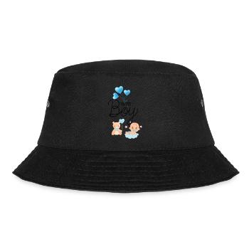 Team boy Gender Reveal Party Shirts - Bucket Hat - Schwarz - Vorne - Lela (165cm)