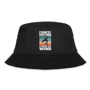 Wing Foiling Surf Surfing Surfer Grunge - Bucket Hat - Schwarz - Vorne - Lela (165cm)