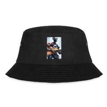 Robot Guitar Guitarist Future Music Musician - Bucket Hat - black - Front - Lela (165cm)
