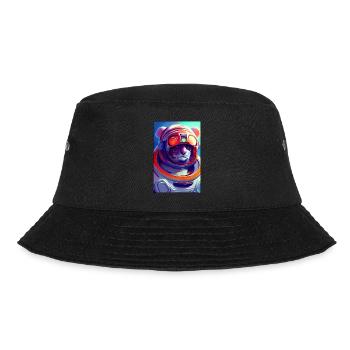 Tiger Big Cat Astronaut Future Sci-Fi Technology - Bucket Hat - black - Front - Lela (165cm)