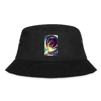 Leo Big Cat Astronaut Future Sci-Fi Technology - Bucket Hat - black - Front - Lela (165cm)