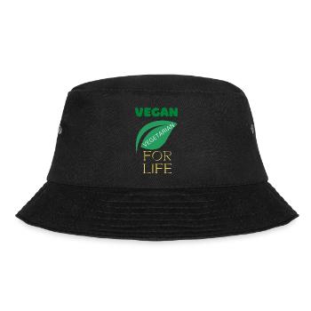 vegan for life , vegan day, - Bucket Hat - black - Front - Lela (165cm)