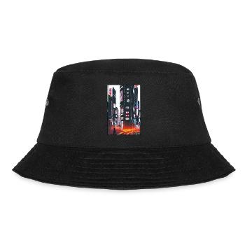 Tokyo City City Cyber Punk Future Sci-Fi Asia - Bucket Hat - black - Front - Lela (165cm)