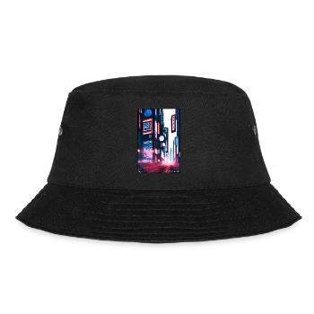 Tokyo City City Cyber Punk Future Sci-Fi Asia - Bucket Hat - black - Front - Lela (165cm)