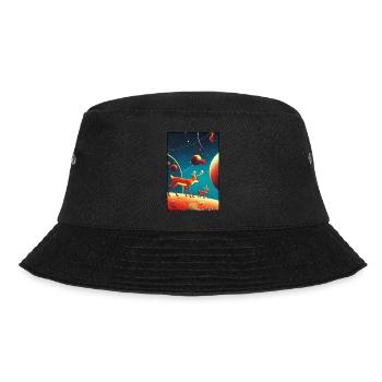 Reindeer Christmas Space Galaxy Universe Map - Bucket Hat - black - Front - Lela (165cm)