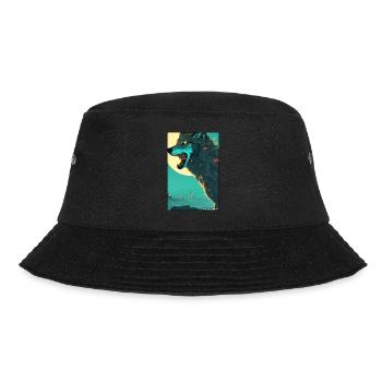 Loup Animal Motif Nature Faune Mystique Sauvage - Bob - noir - Devant - Lela (165cm)