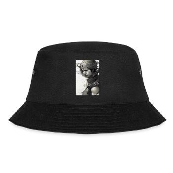 Warrior Woman Sword Vintage Black White - Bucket Hat - black - Front - Lela (165cm)