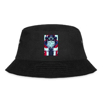 Weihnachtsmann Weihnachten Zukunft Cyber Neon Punk - Bucket Hat - Schwarz - Vorne - Lela (165cm)