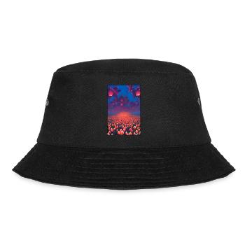 Tulip Lily Family Flower Spring Meadow Green - Bucket Hat - black - Front - Lela (165cm)