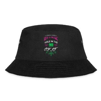 cool funny earth birthday birthday present - Bucket Hat - black - Front - Lela (165cm)
