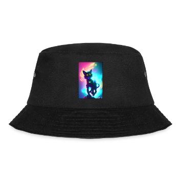 Space Cyber Cat Future Pet Cat Love - Bucket Hat - black - Front - Lela (165cm)