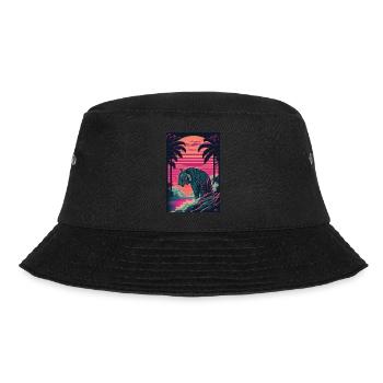 Tiger Vaporwave Retro 80s Palm Beach Summer - Bob - noir - Devant - Lela (165cm)