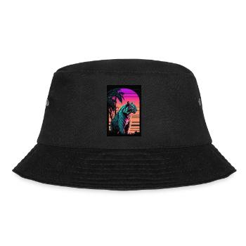 Tiger Vaporwave Retro 80s Palm Beach Summer - Bob - noir - Devant - Lela (165cm)