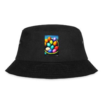 Easter Egg Easter Colorful Eggs Holiday - Bucket Hat - black - Front - Lela (165cm)