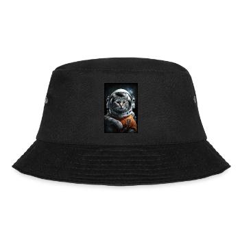 Cat Astronaut Space Space Cool - Bucket Hat - black - Front - Lela (165cm)