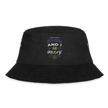 disc brake fun joke funny quote birthday present - Bucket Hat - black - Front - Lela (165cm)