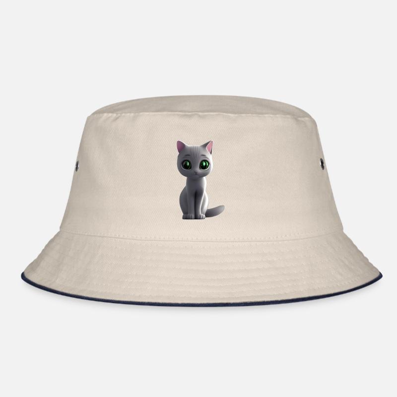 graue katze frei Bucket Hat