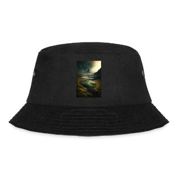 Paysage surréliste montagnes prairies d’étangs fluviaux - Bob - noir - Devant - Lela (165cm)