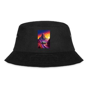 Hot Rod, Car, Futuristic, Desert, Colorful - Bucket Hat - black - Front - Lela (165cm)