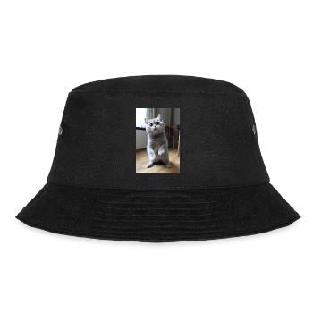 Funny cute cat - Bucket Hat - black - Front - Lela (165cm)