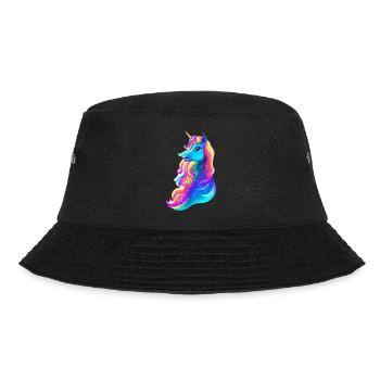 Unicorn Girl Unicorn Mythical Animal Unicorns - Bucket Hat - black - Front - Lela (165cm)