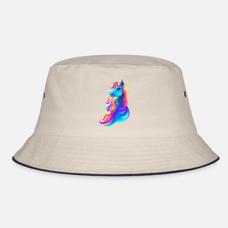 Unicorn Mädchen Einhorn Fabeltier Einhörner Bucket Hat