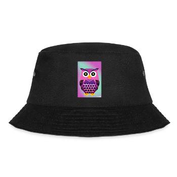 Eule Wütend Polygon Waldtier Wildnis Vogel Nacht - Bucket Hat - Schwarz - Vorne - Lela (165cm)