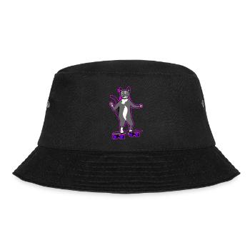 Cool longboard cat in pink - Bucket Hat - black - Front - Lela (165cm)