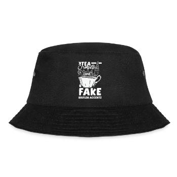 Tea Crumpets and Fake British Accents - Bucket Hat - black - Front - Lela (165cm)