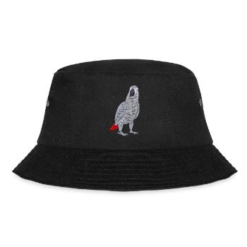 Graupapagei African Grey Parrot Papagei - Bucket Hat - black - Front - Lela (165cm)