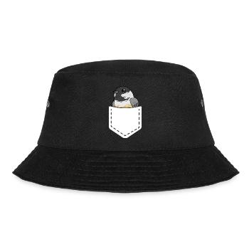 Meise Vogel Chickadee Vogelbeobachtung - Bucket Hat - Schwarz - Vorne - Lela (165cm)