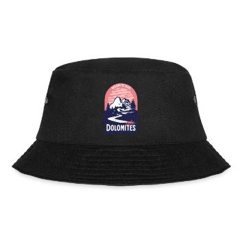 Dolomiten Italien Berg Sonnenuntergang - Bucket Hat - Schwarz - Vorne - Lela (165cm)