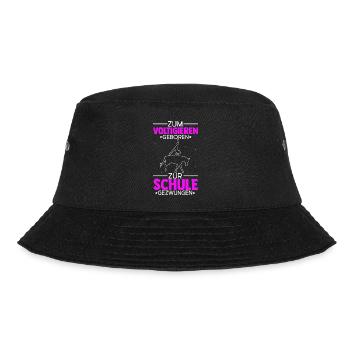 Voltigieren Reiten Pferd Spruch Reiterin Reiterhof - Bucket Hat - Schwarz - Vorne - Lela (165cm)
