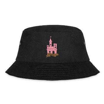 Burg Prinzessin Märchen Mädchen Schloss Punkte Dot - Bucket Hat - Schwarz - Vorne - Lela (165cm)