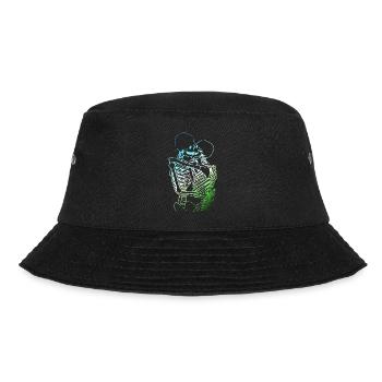 skull skeleton death halloween horror black dead - Bucket Hat - black - Front - Lela (165cm)