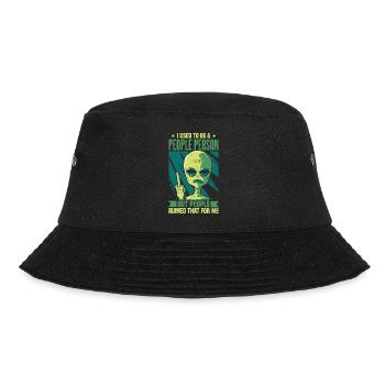 I Used To Be A People Person Introvert Alien - Bucket Hat - black - Front - Lela (165cm)