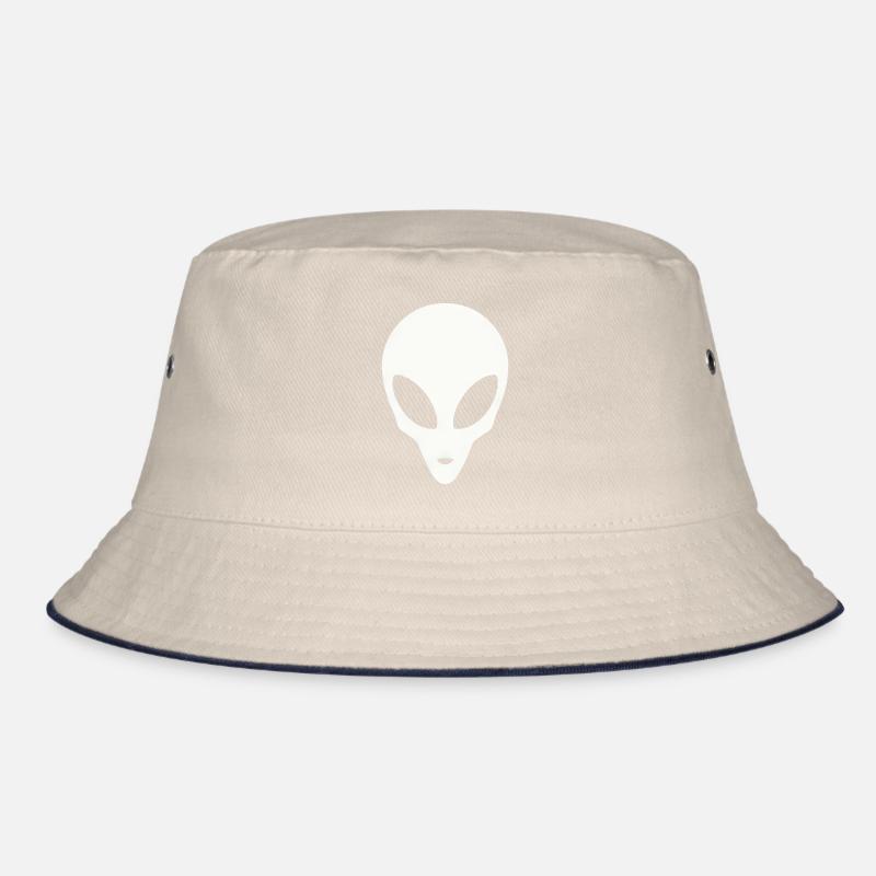 Silhouette eines Alienkopfes Bucket Hat