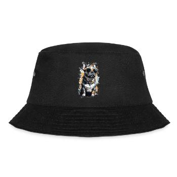 French Bulldog Dog Sunglasses and Style - Bucket Hat - black - Front - Lela (165cm)