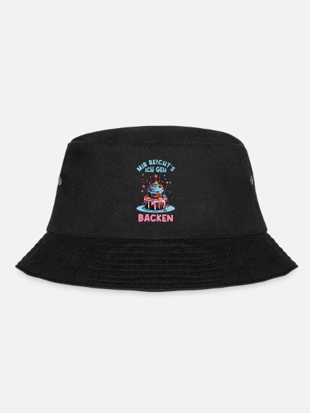 Backen Bäckerin Backkönigin Backfee Torte Kuchen - Bucket Hat - Schwarz