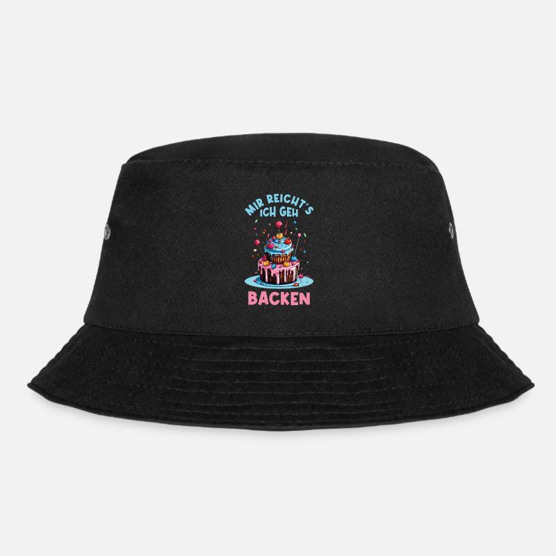Backen Bäckerin Backkönigin Backfee Torte Kuchen - Bucket Hat - Schwarz